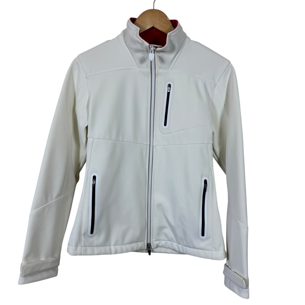 Vintage Scuderia Ferrari White Red Women's Softshell Jacket Size Medium